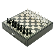 Woodronic Chess Set with Chessmen, Glossy Carbon Fiber A5048