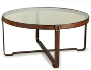 Harness Round Coffee Table by Sarreid - Crown Humidors