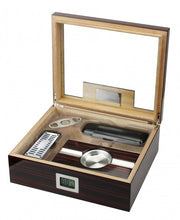 The Kensington Humidor Gift Set by Prestige Import Group - 75 Cigar ct - Crown Humidors