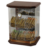 The Franklin Wood Acrylic Display Humidor by Prestige Import Group - 150 Cigar ct - Crown Humidors