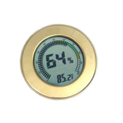 Visol Modern Circular Digital Hygrometer - Gold - Crown Humidors