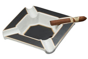 Visol Festus Large Cigar Ashtray - Matte Black and Gold - Crown Humidors