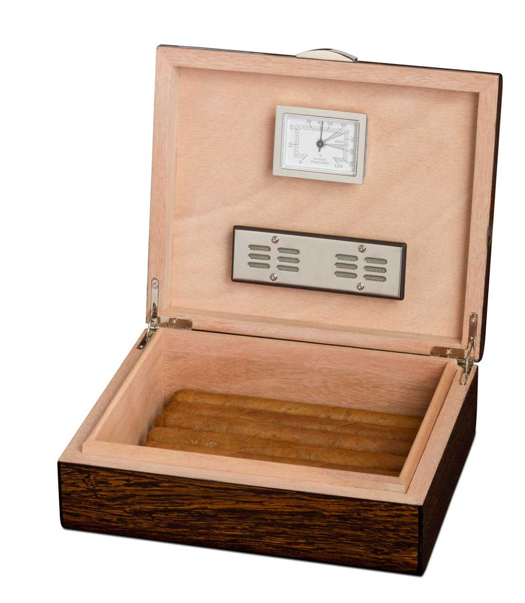 Visol Study Ironwood Finish Humidor Holds 25 Cigars Grand Humidors