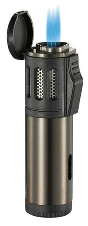Visol Artemis Triple Flame Torch Lighter - Gunmetal - Crown Humidors