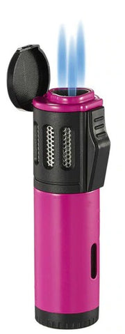 Visol Artemis Triple Torch Flame Lighter - Pink - Crown Humidors