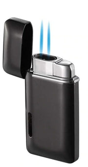 Visol Nevis Dual Torch Cigar Lighter - Matte Black - Crown Humidors