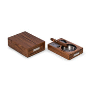 Bey-Berk Cigar Ashtray/Cutter/Punch "Olive Wood" - C324 - Crown Humidors