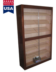 E7226 - Genuine USA Spanish Cedar Commercial - Retail Electronic Cabinet Humidor - 3000 -5000 Cigar ct - Crown Humidors