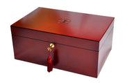 The House of Staunton *NEW* Fitted Coffer Chess Box - Red Burl - Crown Humidors