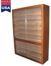 E8060 Genuine USA made Spanish Cedar Commercial - Retail Electronic Cabinet Humidor - 5000 Cigar ct - Crown Humidors