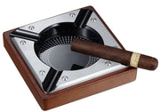 Visol Iris Metal and Wood Cigar Ashtray - Crown Humidors