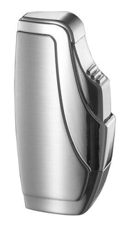Visol Rio Triple Flame Torch Lighter - Brushed Chrome - Crown Humidors
