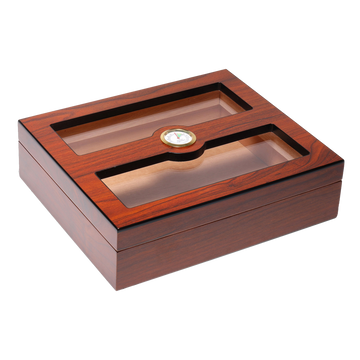 Woodronic Buckler A5035 Cigar Humidor, 20-35 CT, Rosewood Finish A5035