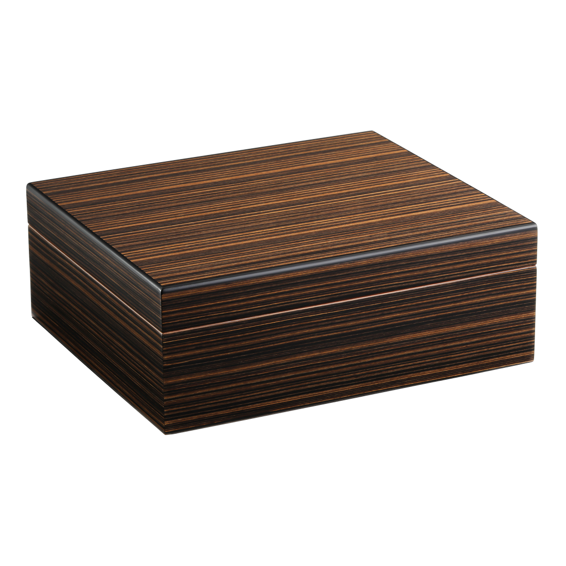 Woodronic Tutum  Cigar Humidor, 35-50 CT, Ebony Finish A5015EB