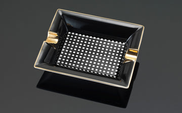 Siglo Black Checkers Ashtray