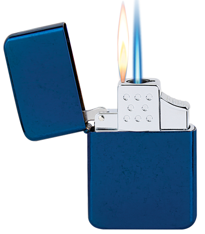 Vector  116 Vintage Sparkle Blue Single Torch Flame Lighter