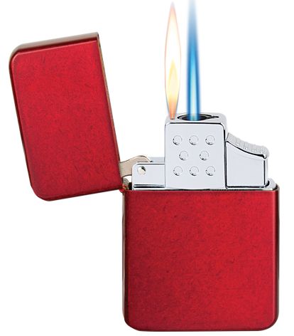 Vector  118 Vintage Sparkle Red Single Torch Flame Lighter