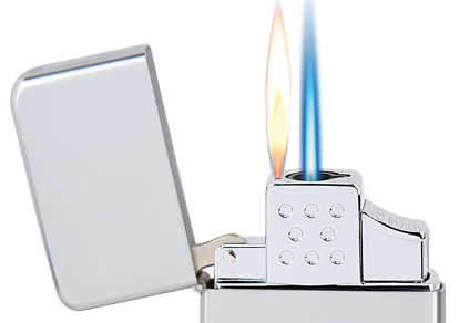 Vector  111 Chrome Matte Single Torch Flame Lighter