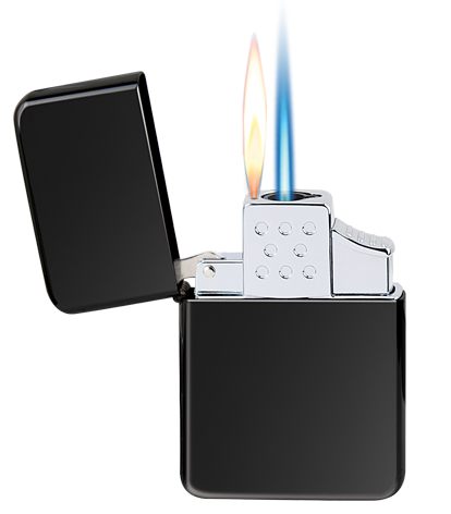 Vector 340 Sparkle Black Single Torch Flame Lighter