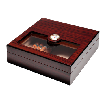 Woodronic Buckler Cigar Humidor, 20-35 CT, Rosewood Finish A5027RW