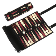 Woodronic Backgammon Chess Checkers Set, PU Leather A5039BK