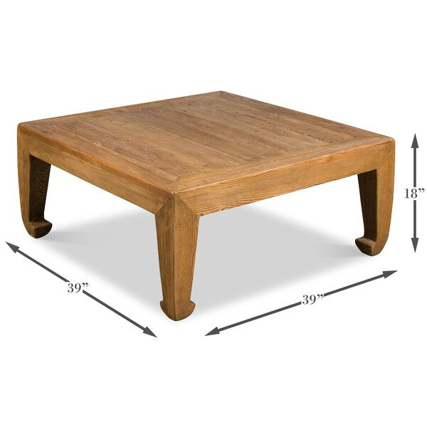 Brown Classic Chinese Square Coffee Table