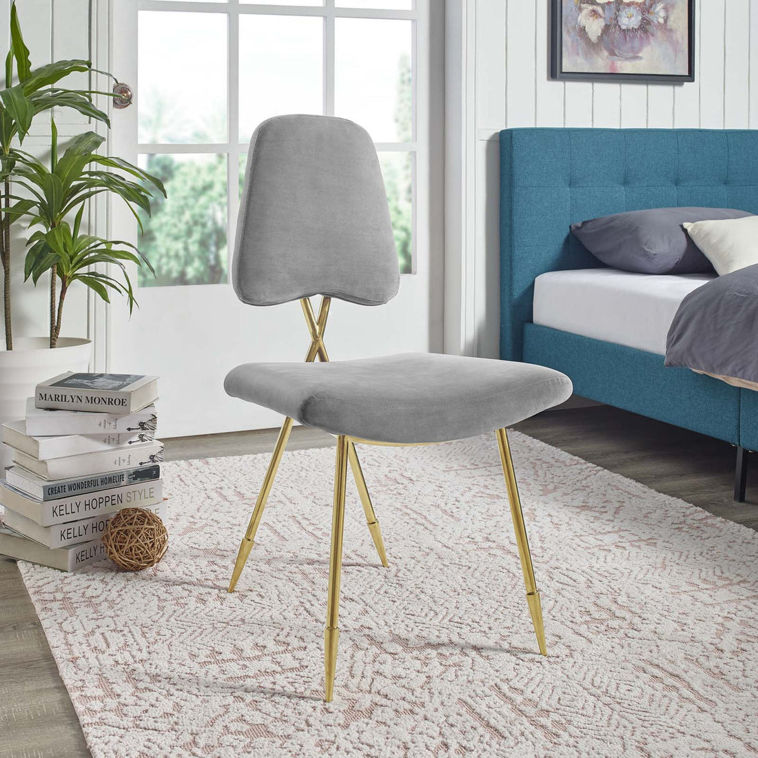Lexmod Ponder Performance Velvet Dining Side Chair by Modway