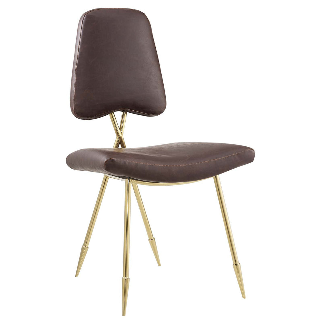 Lexmod Ponder Antique Faux Leather Dining Side Chair by Modway
