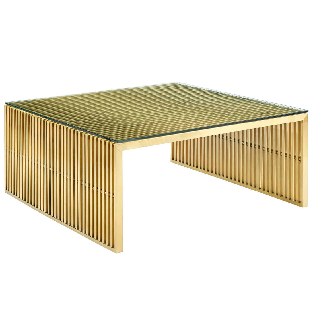 Lexmod Gridiron Stainless Steel Coffee Table by Modway