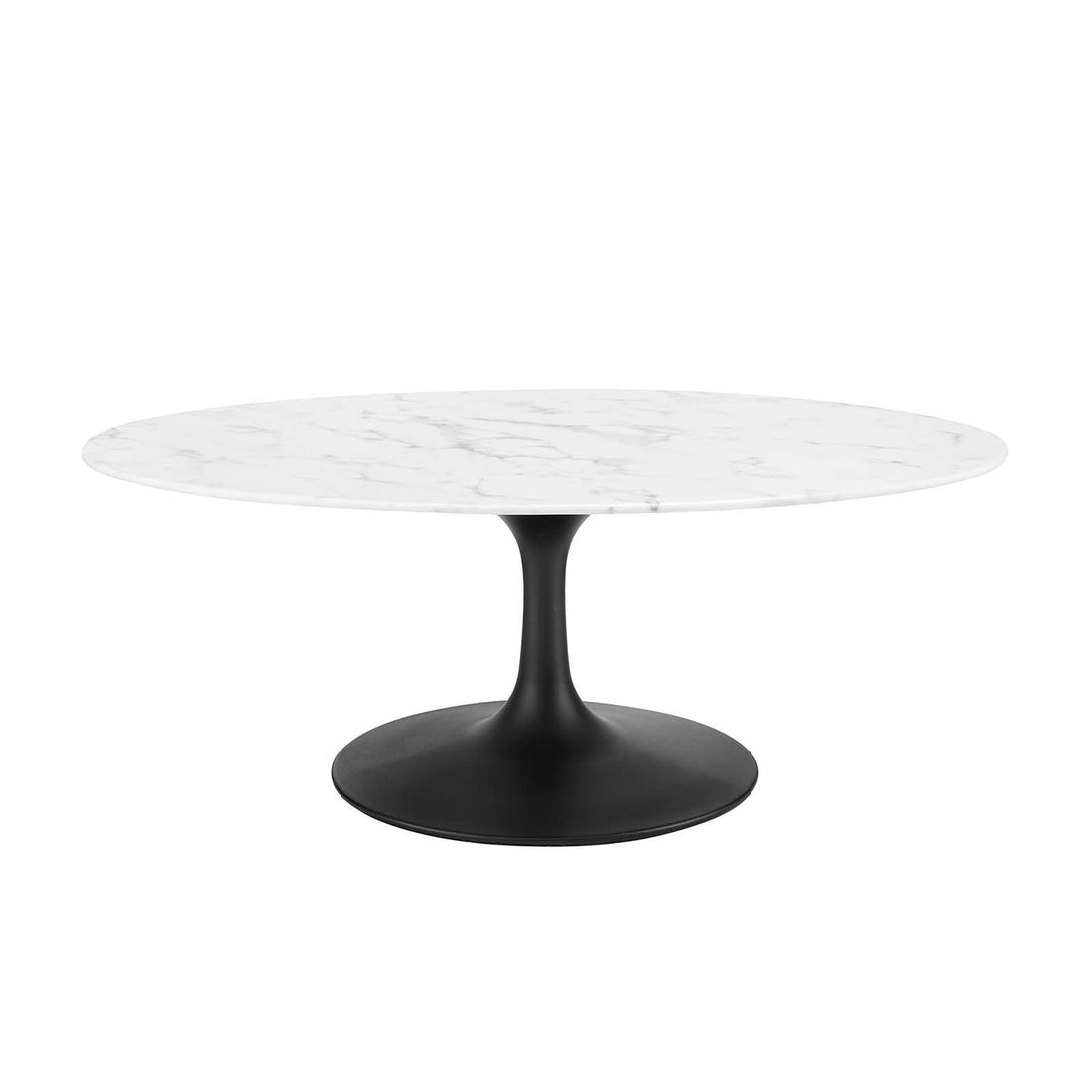 Lexmod Lippa 42" Oval Artificial Marble Coffee Table by Modway