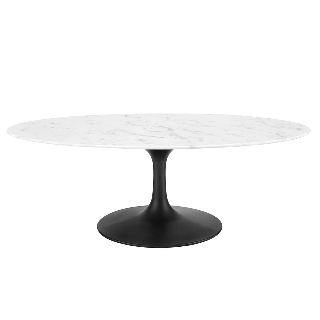 Lexmod Lippa 48" Oval Artificial Marble Coffee Table by Modway