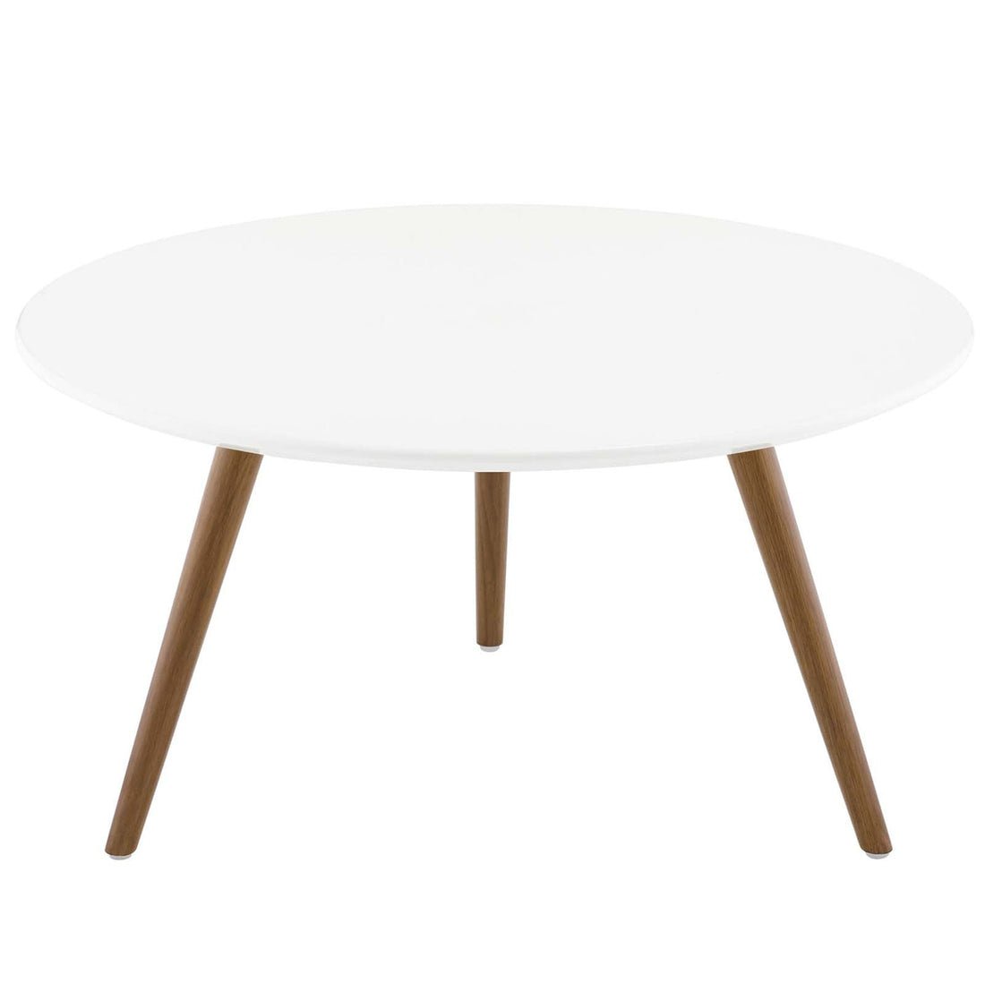 Lexmod Lippa 28" Round Wood Top Coffee Table with Tripod Base by Modway