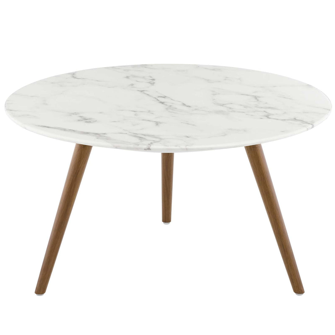 Lexmod Lippa 28" Round Artificial Marble Coffee Table with Tripod Base by Modway