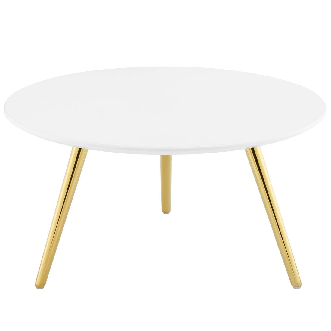 Lexmod Lippa 28" Round Wood Top Coffee Table with Tripod Base by Modway