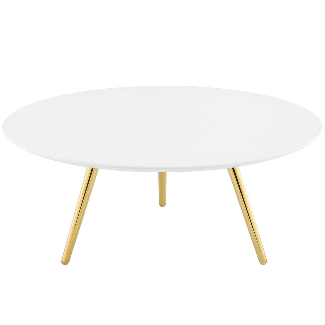 Lexmod Lippa 36" Round Wood Top Coffee Table with Tripod Base by Modway