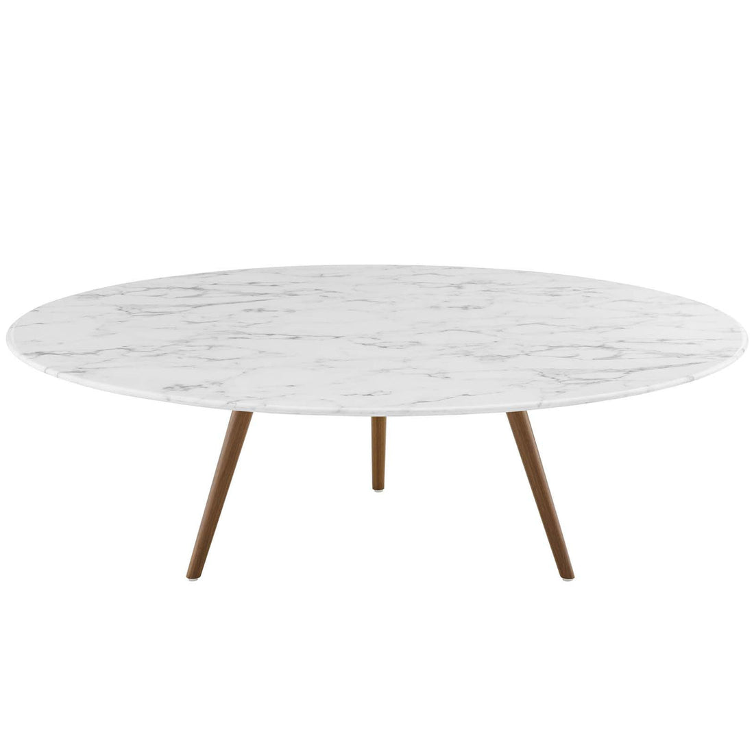Lexmod Lippa 48" Round Artificial Marble Coffee Table with Tripod Base by Modway