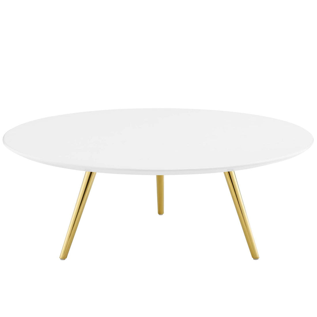 Lexmod Lippa 40" Round Wood Top Coffee Table with Tripod Base by Modway