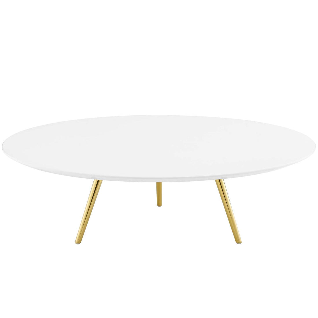 Lexmod Lippa 48" Round Wood Top Coffee Table with Tripod Base by Modway