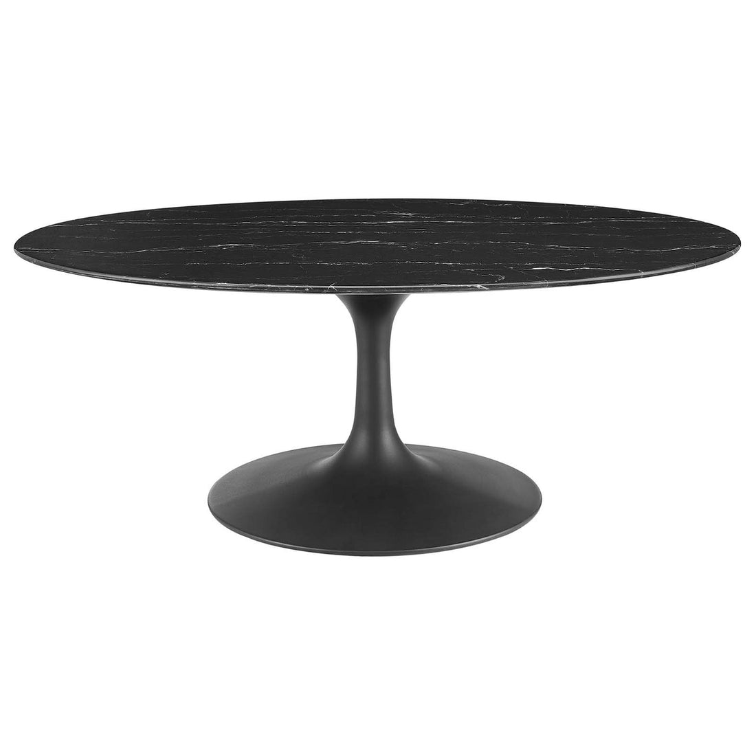 Lexmod Lippa 42" Oval Artificial Marble Coffee Table by Modway