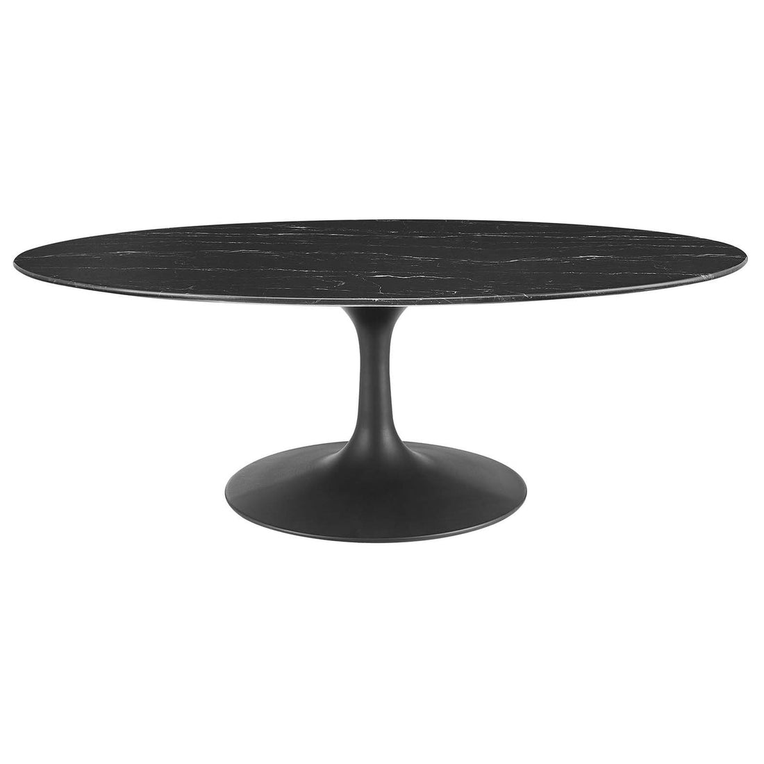 Lexmod Lippa 48" Oval Artificial Marble Coffee Table by Modway