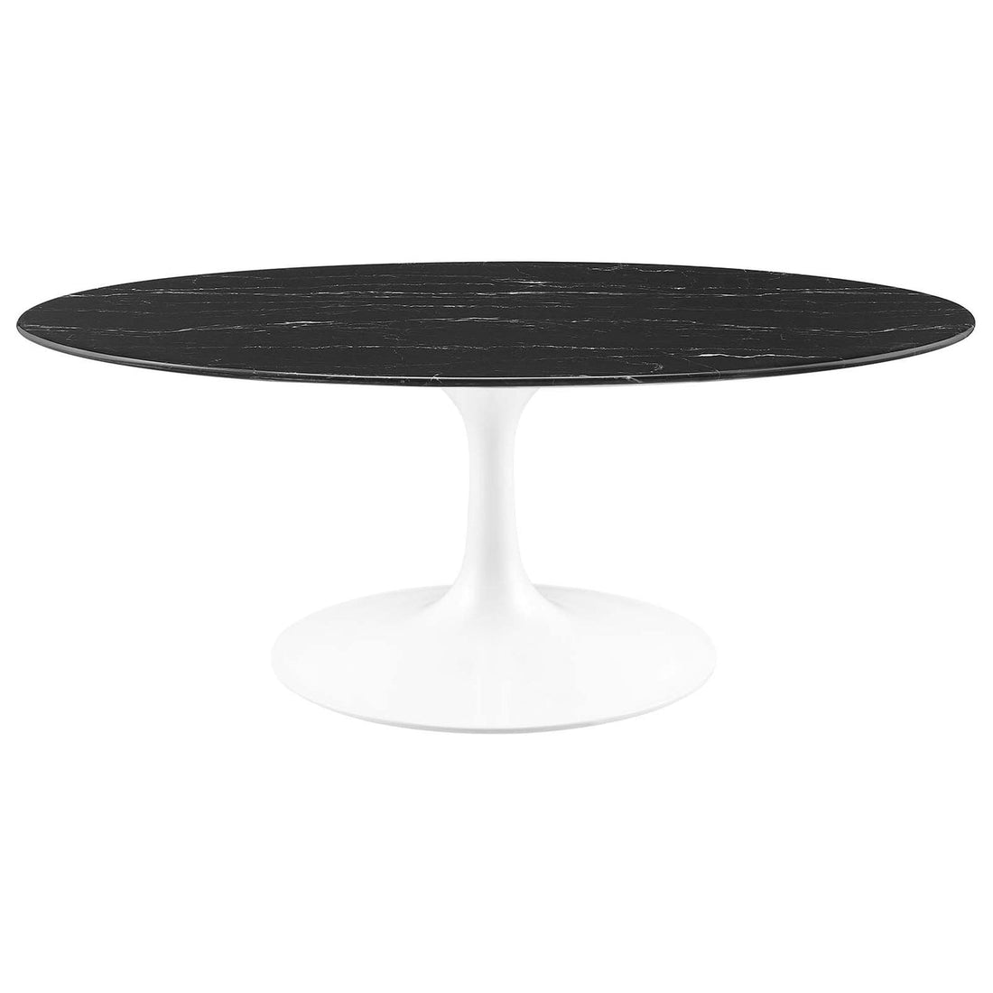 Lexmod Lippa 42" Oval Artificial Marble Coffee Table by Modway
