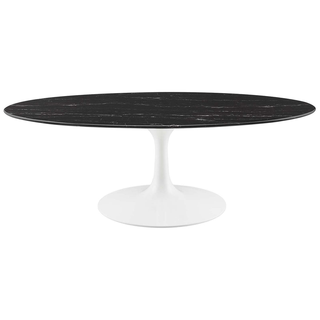 Lexmod Lippa 48" Oval Artificial Marble Coffee Table by Modway