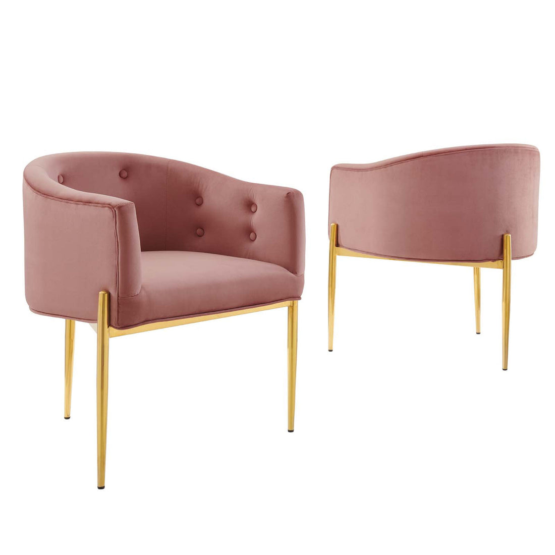 Lexmod Savour Tufted Performance Velvet Accent Chairs - Set of 2 by Modway