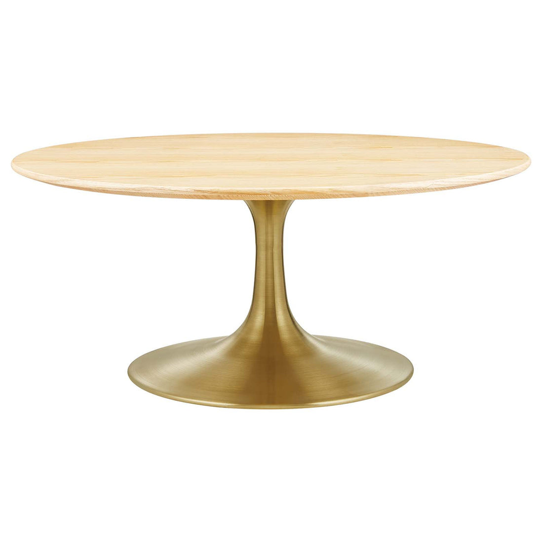 Lexmod Lippa 36" Round Wood Grain Coffee Table by Modway