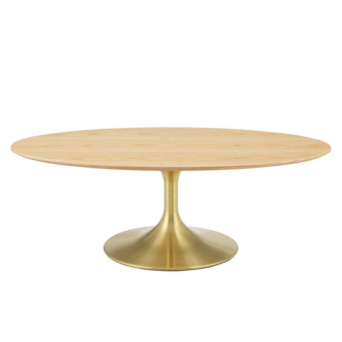 Lexmod Lippa 48" Oval Wood Coffee Table by Modway