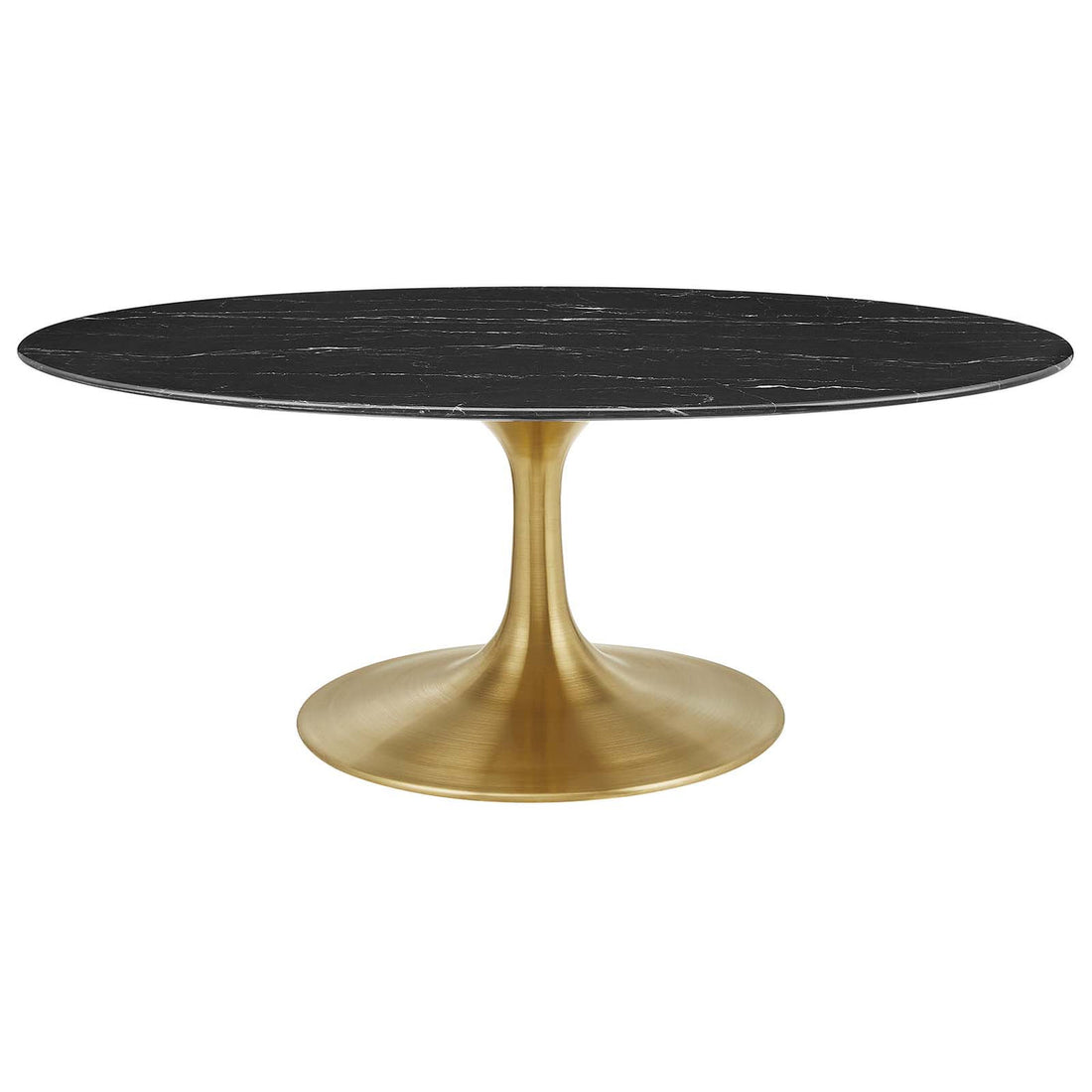 Lexmod Lippa 42" Oval Artificial Marble Coffee Table by Modway