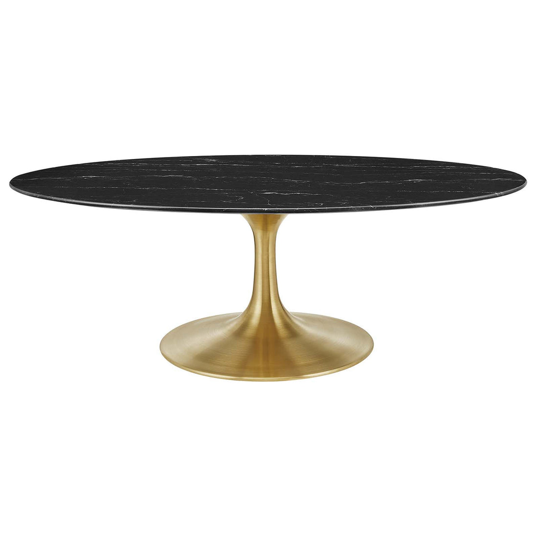 Lexmod Lippa 48" Oval Artificial Marble Coffee Table by Modway