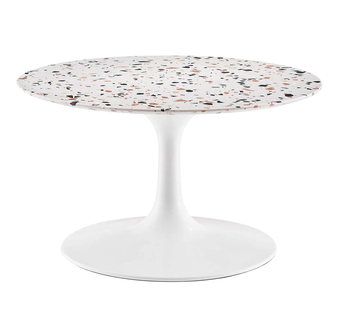 Lexmod Lippa 28" Round Terrazzo Coffee Table by Modway