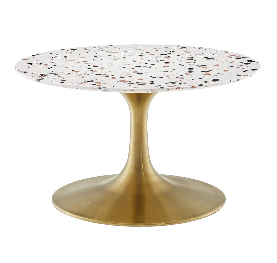 Lexmod Lippa 28" Round Terrazzo Coffee Table by Modway