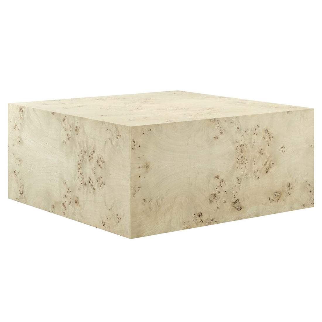 Lexmod Cosmos 36" Square Burl Wood Coffee Table by Modway